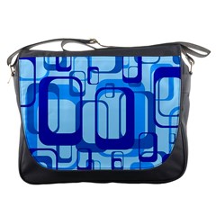 Retro Pattern 1971 Blue Messenger Bags