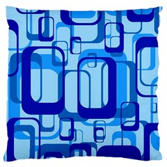 Retro Pattern 1971 Blue Large Cushion Cases (One Side) 