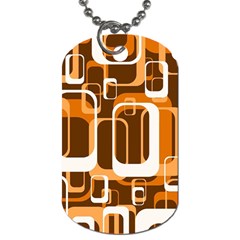 Retro Pattern 1971 Orange Dog Tag (two Sides) by ImpressiveMoments