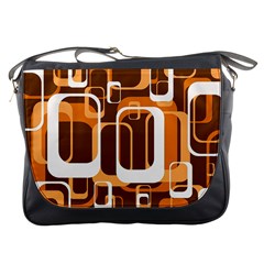 Retro Pattern 1971 Orange Messenger Bags by ImpressiveMoments