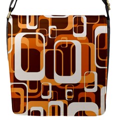 Retro Pattern 1971 Orange Flap Messenger Bag (s) by ImpressiveMoments