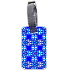 Retro Blue Pattern Luggage Tags (two Sides) by ImpressiveMoments