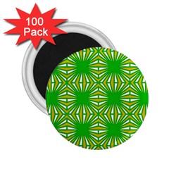Retro Green Pattern 2 25  Magnets (100 Pack)  by ImpressiveMoments
