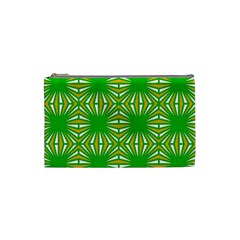 Retro Green Pattern Cosmetic Bag (small)  by ImpressiveMoments