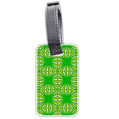 Retro Green Pattern Luggage Tags (two Sides) by ImpressiveMoments