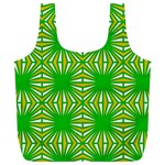 Retro Green Pattern Full Print Recycle Bags (L)  Front