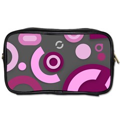 Grey Plum Abstract Pattern  Toiletries Bags