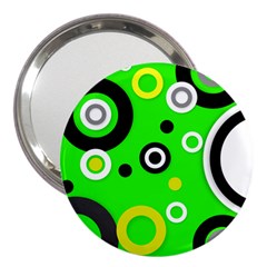 Florescent Green Yellow Abstract  3  Handbag Mirrors by OCDesignss