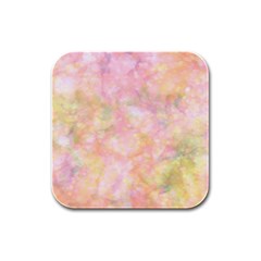 Softly Lights, Bokeh Rubber Square Coaster (4 Pack)  by ImpressiveMoments