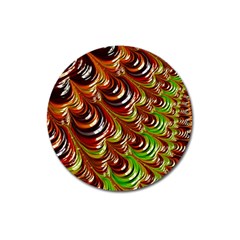 Special Fractal 31 Green,brown Magnet 3  (round) by ImpressiveMoments
