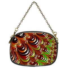 Special Fractal 31 Green,brown Chain Purses (one Side)  by ImpressiveMoments