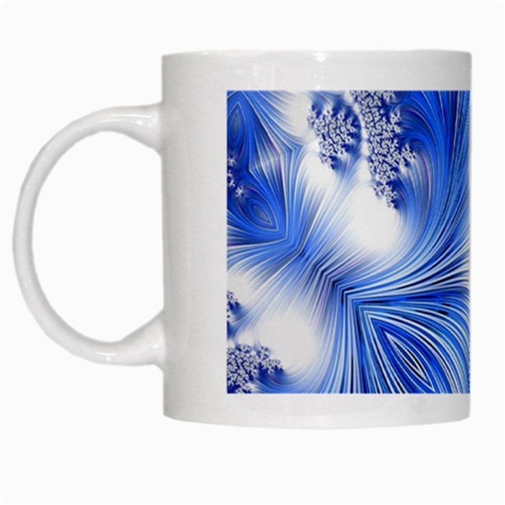 Special Fractal 17 Blue White Mugs