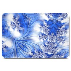 Special Fractal 17 Blue Large Doormat  by ImpressiveMoments