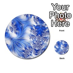 Special Fractal 17 Blue Multi-purpose Cards (round) 