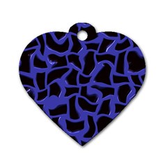 Purple Holes Dog Tag Heart (one Side) by LalyLauraFLM