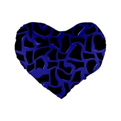 Purple Holes Standard 16  Premium Heart Shape Cushion  by LalyLauraFLM