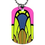 Distorted symmetrical shapes Dog Tag (One Side) Front