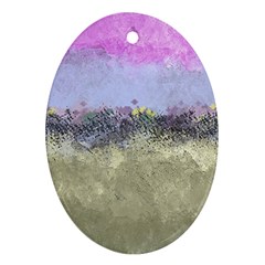Abstract Garden In Pastel Colors Ornament (oval)  by digitaldivadesigns