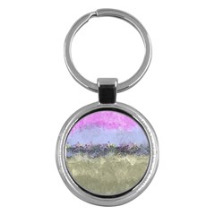 Abstract Garden In Pastel Colors Key Chains (round) 