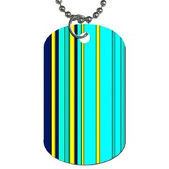 Hot Stripes Aqua Dog Tag (Two Sides)