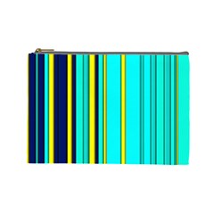 Hot Stripes Aqua Cosmetic Bag (Large) 