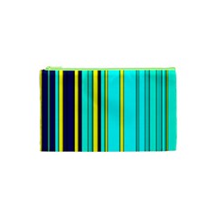 Hot Stripes Aqua Cosmetic Bag (XS)