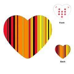 Hot Stripes Fire Playing Cards (heart)  by ImpressiveMoments