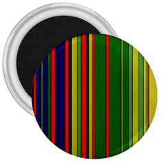 Hot Stripes Grenn Blue 3  Magnets by ImpressiveMoments