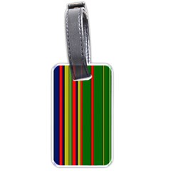 Hot Stripes Grenn Blue Luggage Tags (one Side)  by ImpressiveMoments