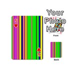 Hot Stripes Rainbow Playing Cards 54 (Mini)  Front - Heart5