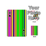 Hot Stripes Rainbow Playing Cards 54 (Mini)  Front - Spade10