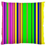 Hot Stripes Rainbow Large Flano Cushion Cases (One Side)  Front