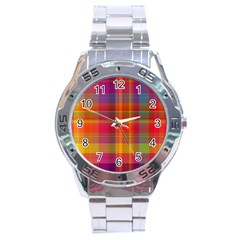 Plaid, Hot Stainless Steel Men s Watch by ImpressiveMoments