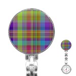 Plaid, Cool Stainless Steel Nurses Watches Front