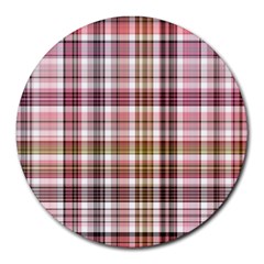 Plaid, Candy Round Mousepads by ImpressiveMoments