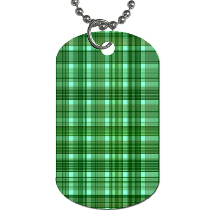 Plaid Forest Dog Tag (One Side)