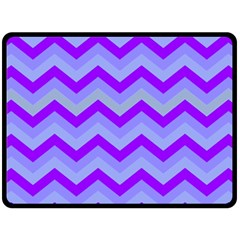 Chevron Blue Fleece Blanket (large)  by ImpressiveMoments