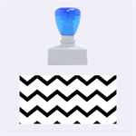 Chevron Blue Rubber Stamps (Medium)  1.34 x0.71  Stamp