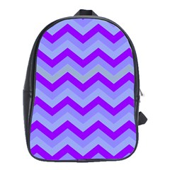 Chevron Blue School Bags (xl)  by ImpressiveMoments