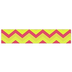 Chevron Yellow Pink Flano Scarf (small)  by ImpressiveMoments