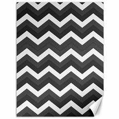 Chevron Dark Gray Canvas 36  X 48   by ImpressiveMoments