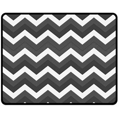 Chevron Dark Gray Fleece Blanket (medium)  by ImpressiveMoments