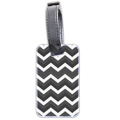 Chevron Dark Gray Luggage Tags (two Sides) by ImpressiveMoments