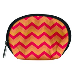 Chevron Peach Accessory Pouches (medium)  by ImpressiveMoments