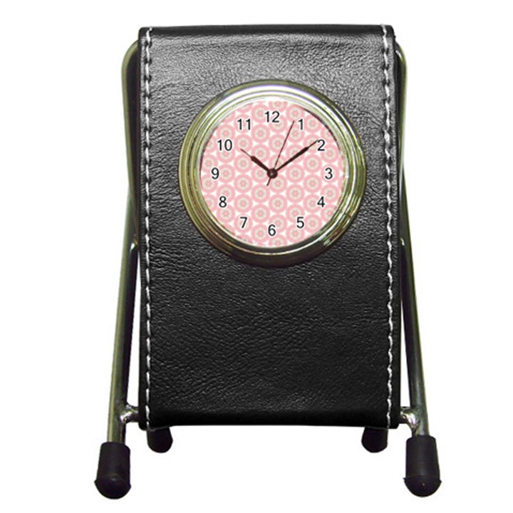 Cute Seamless Tile Pattern Gifts Pen Holder Desk Clocks