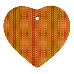 Cute Seamless Tile Pattern Gifts Heart Ornament (2 Sides) by GardenOfOphir