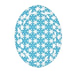 Cute Seamless Tile Pattern Gifts Ornament (Oval Filigree)  Front