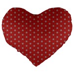 Cute Seamless Tile Pattern Gifts Large 19  Premium Flano Heart Shape Cushions Back