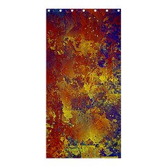 Abstract In Gold, Blue, And Red Shower Curtain 36  X 72  (stall)  by digitaldivadesigns