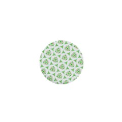 Sweet Doodle Pattern Green 1  Mini Buttons